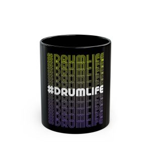 11oz Black #drumlife Mug